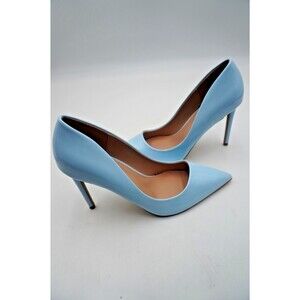 Mixx Shuz Women Size 10 Pointed Toe Formal Glossy Baby Blue High Stiletto Pumps